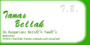 tamas bellak business card